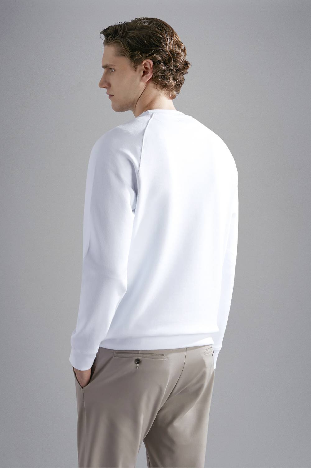 Paul & Shark Felpa in cotone Soft Active Fleece con stampa Paul & Shark Vendita Economica