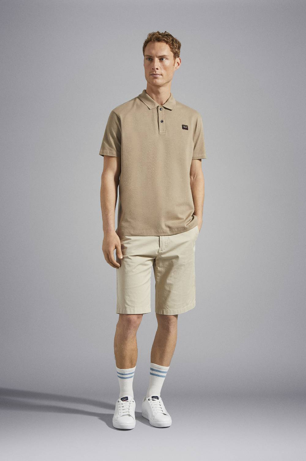 Paul & Shark Polo in cotone piqué con badge iconico Paul & Shark Vendite Flash