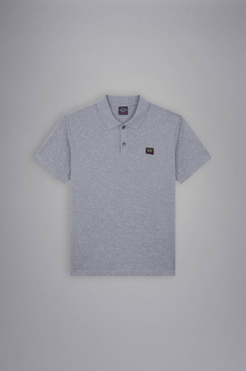 Paul & Shark Polo in cotone piqué con badge iconico Paul & Shark In Saldo