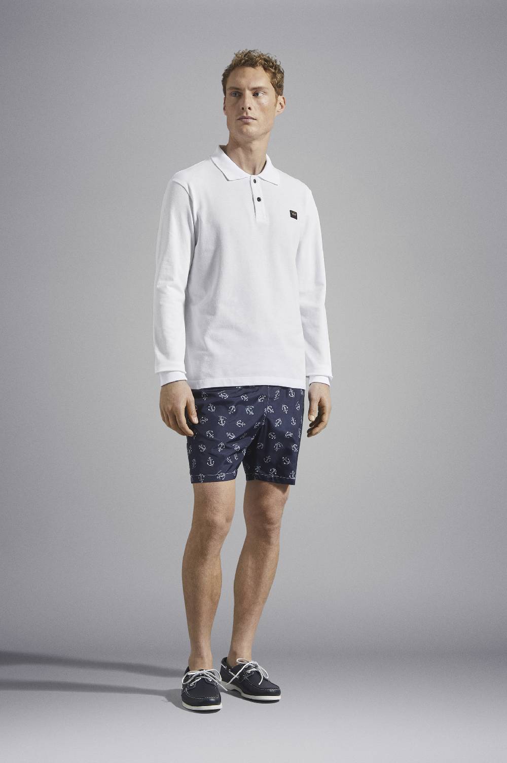 Paul & Shark Polo in cotone piqué con badge iconico Paul & Shark Moda