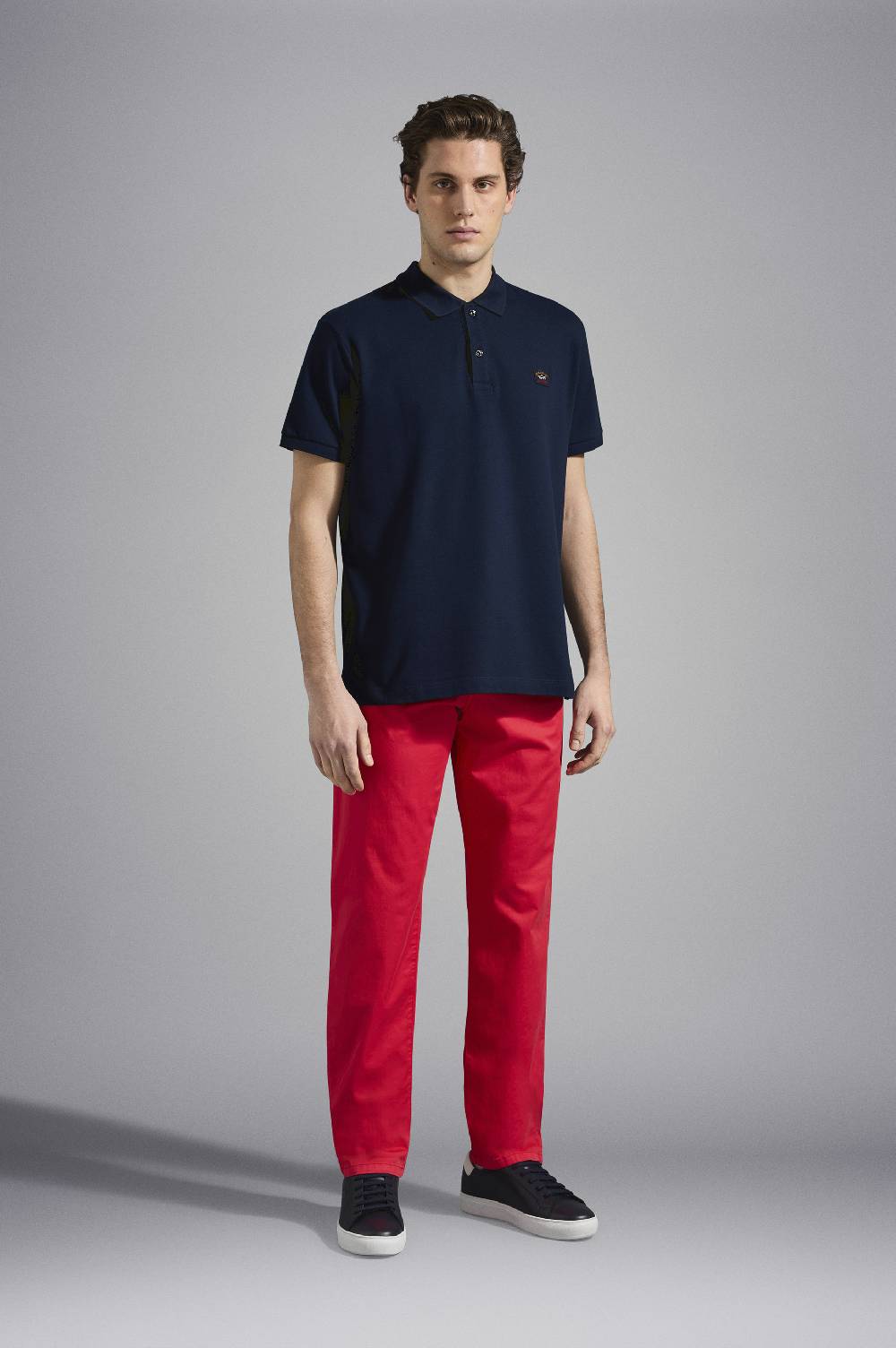 Paul & Shark Polo in cotone piqué con badge iconico Paul & Shark Grande vendita