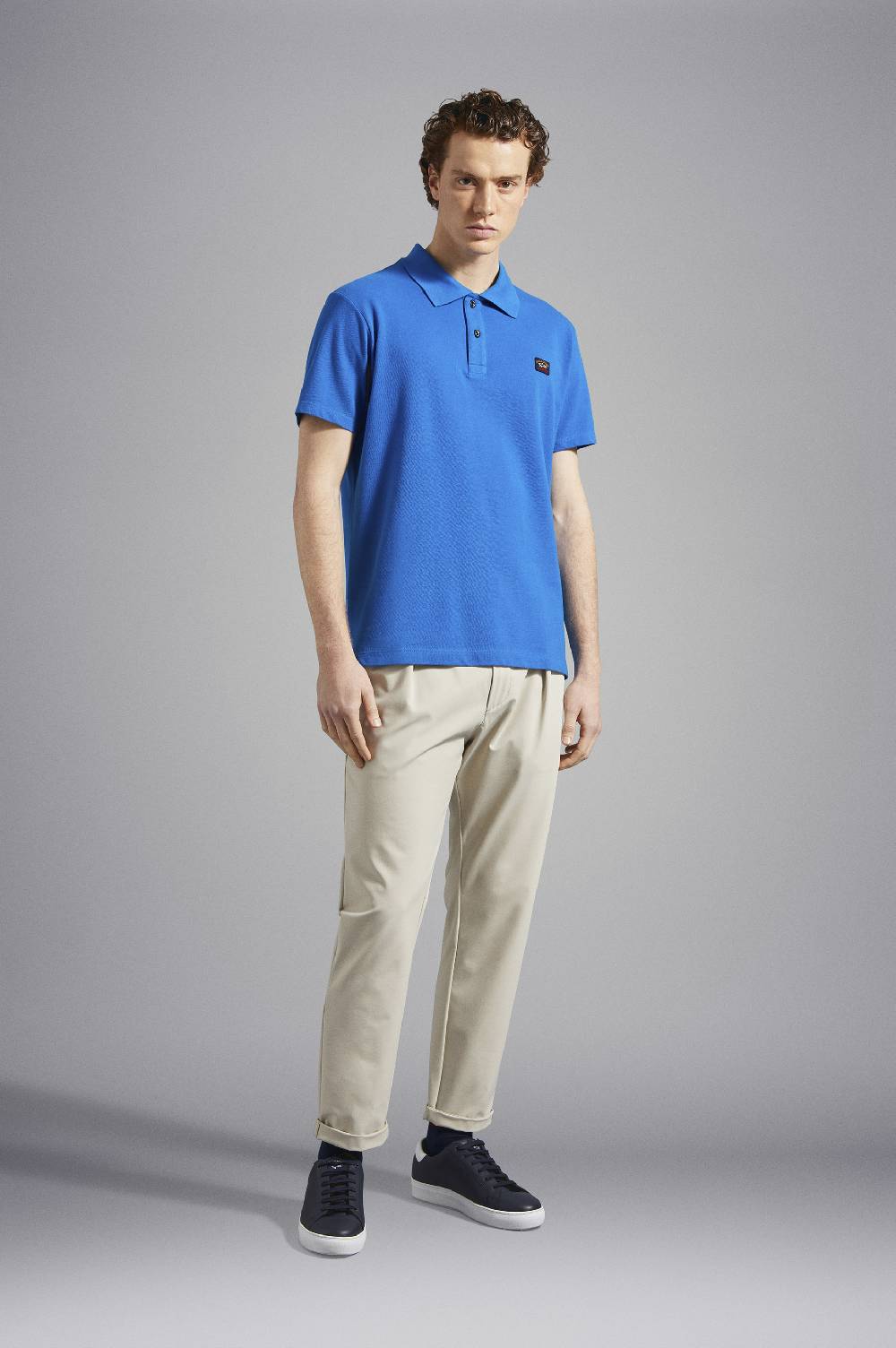 Paul & Shark Polo in cotone piqué con badge iconico Paul & Shark Flash Sale