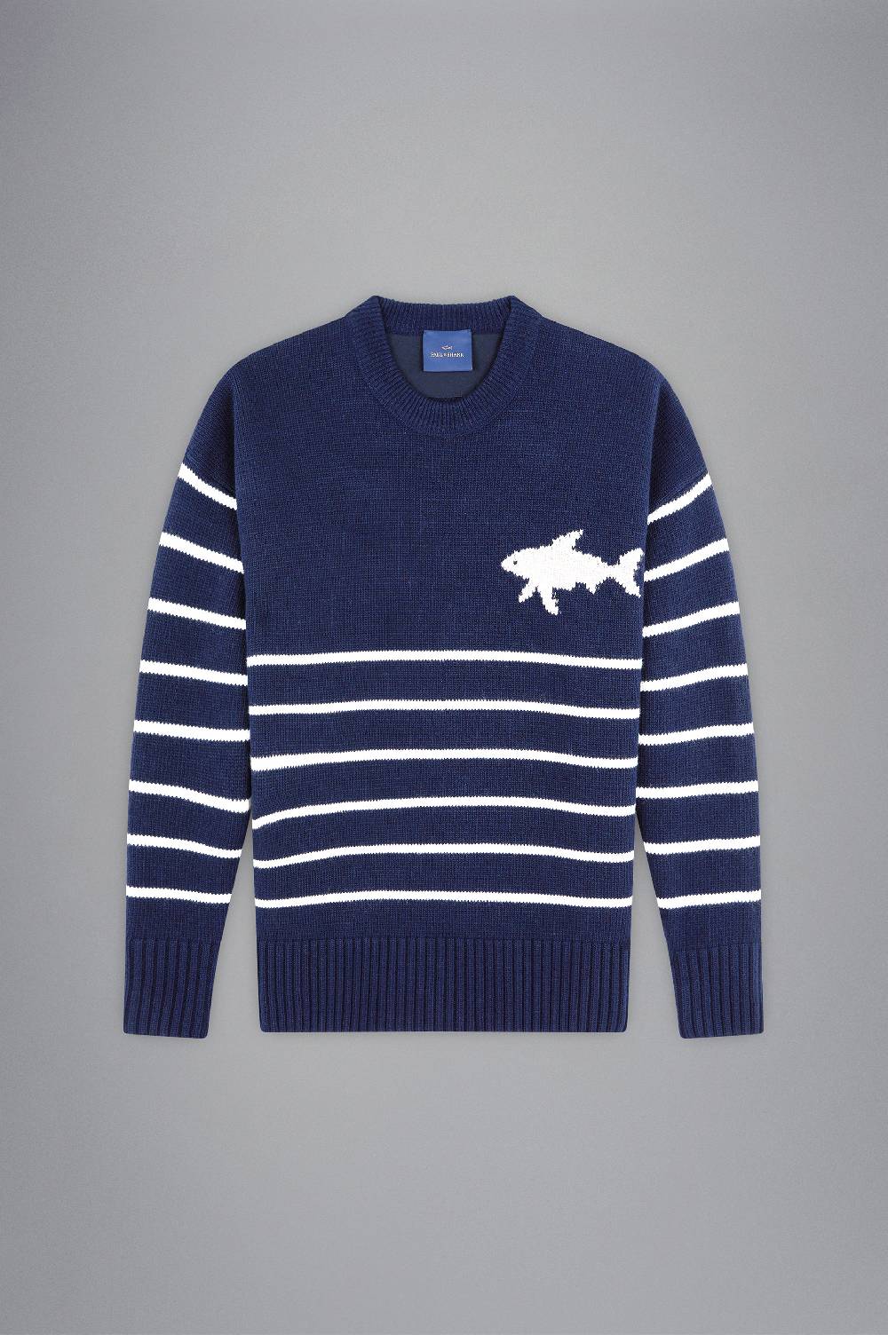 Paul & Shark Maglia in Re-Wool con intarsio Shark Paul & Shark Offerta Pasqua