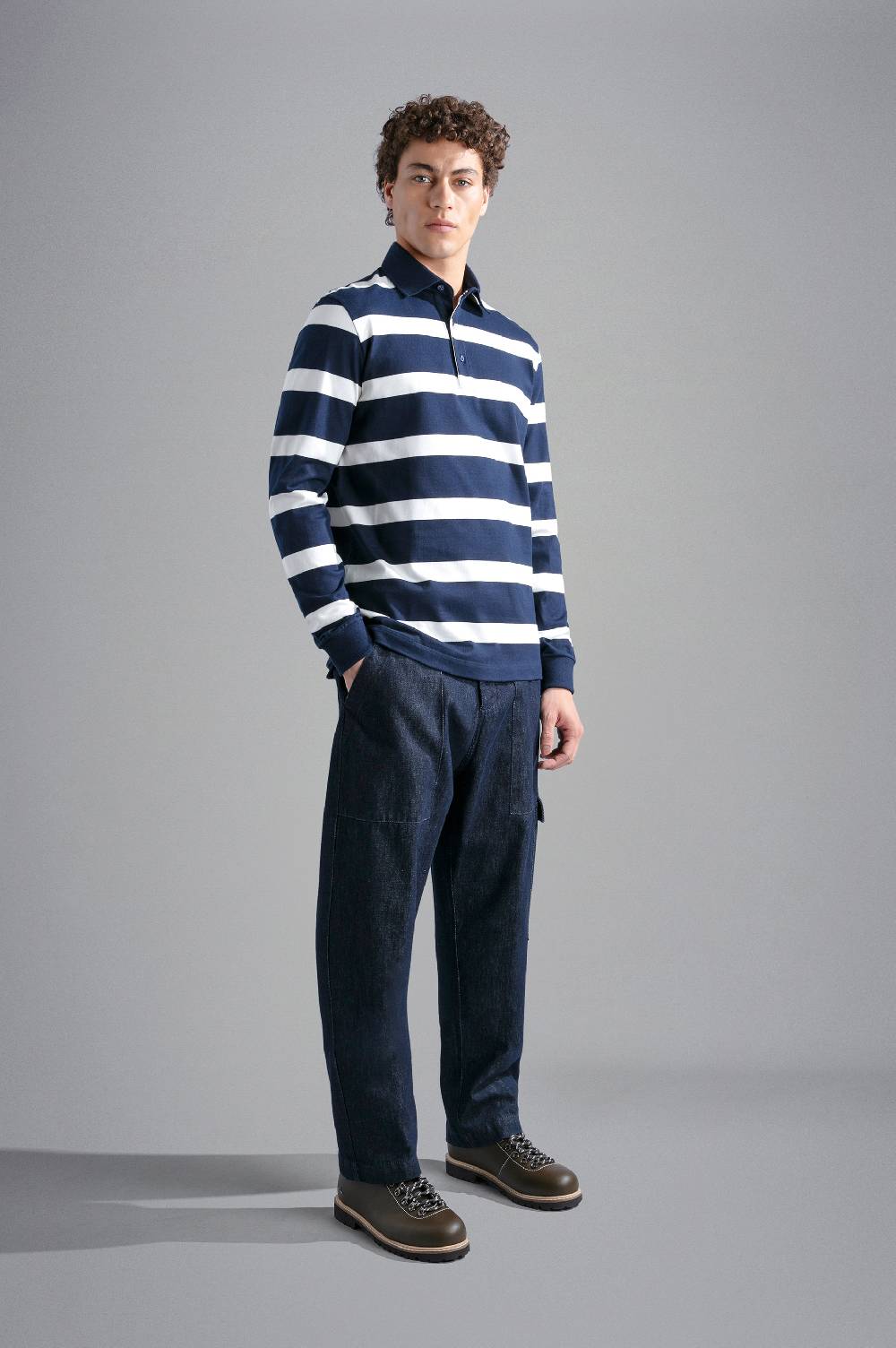 Paul & Shark Polo in cotone con motivo a righe Paul & Shark Offerta San Valentino
