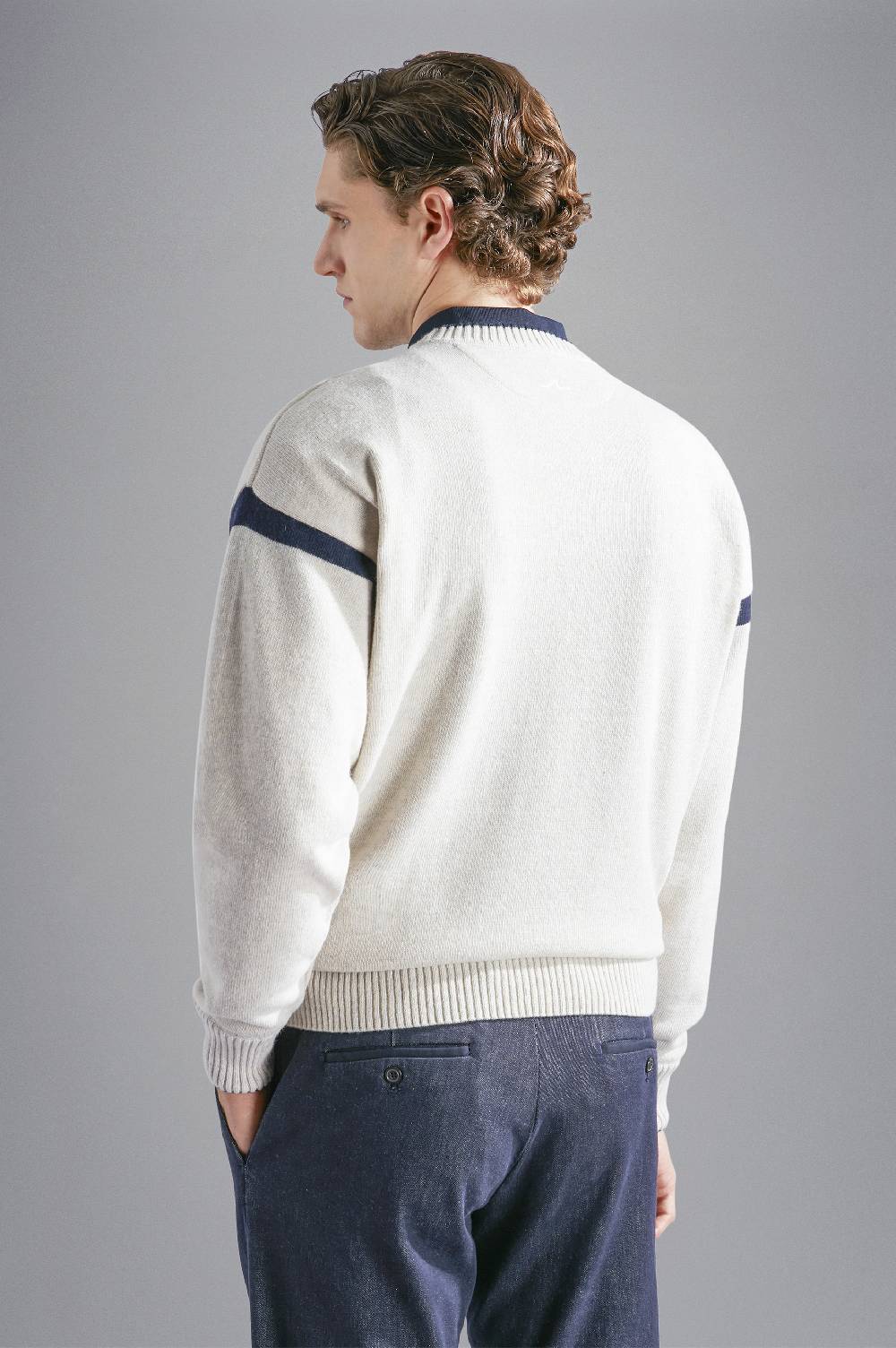 Paul & Shark Maglia in Re-Wool con dettagli a contrasto Paul & Shark Liquidazione