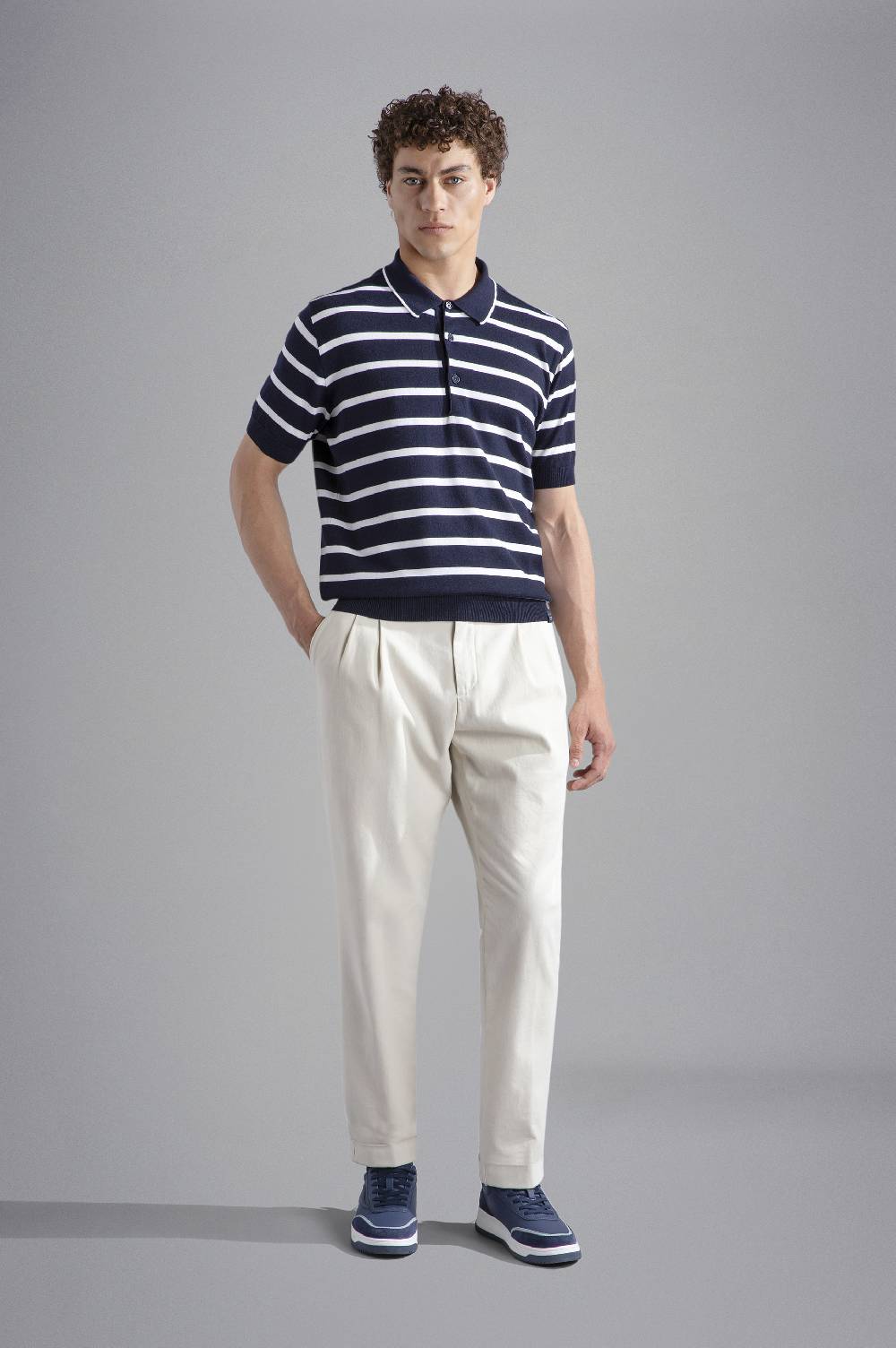Paul & Shark Polo in Summer Wool con motivo a righe Paul & Shark Promozione temporanea