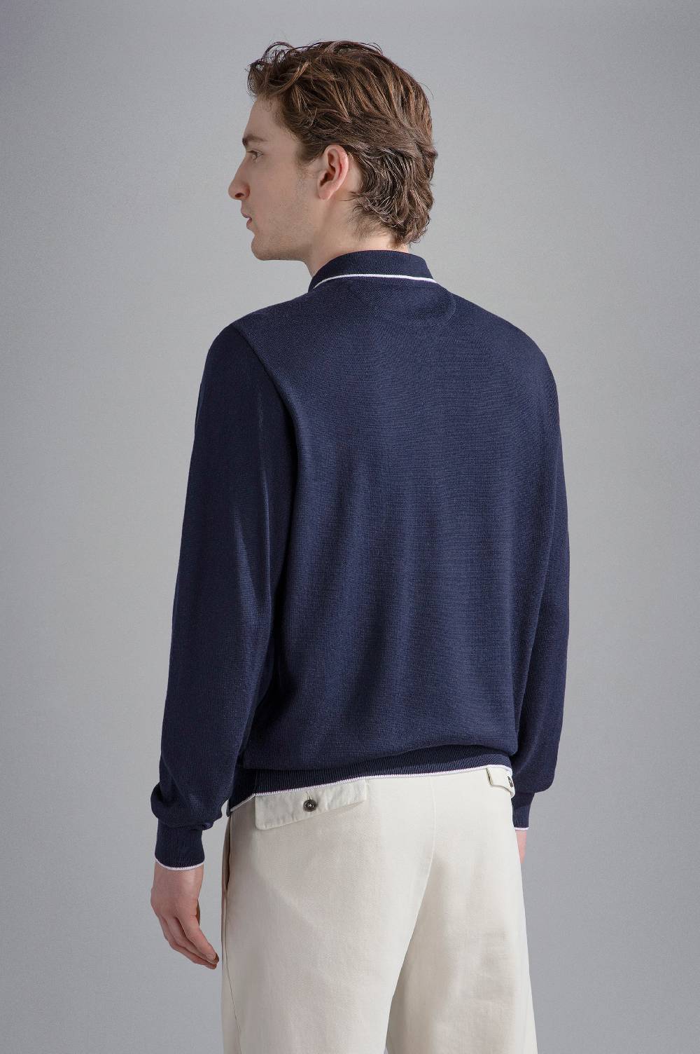 Paul & Shark Polo in Summer Wool con profili a contrasto Paul & Shark Sostegno trimestrale