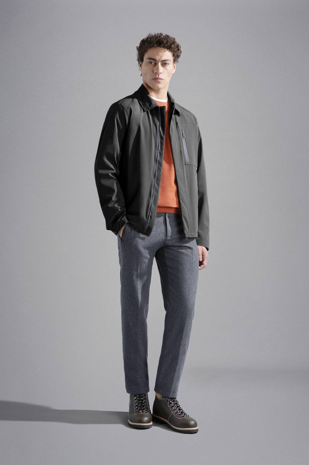 Paul & Shark Shacket in Typhoon Re-4X4 Stretch Paul & Shark Sconto