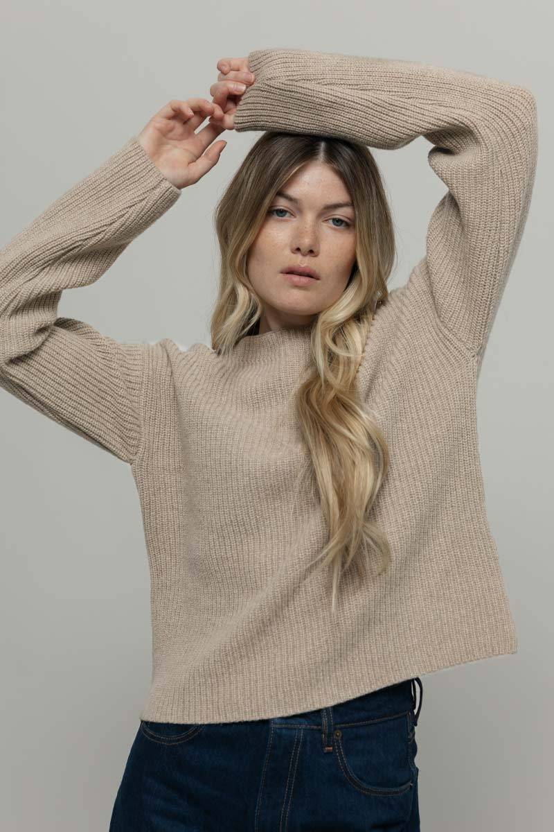 Rifò MELISSA Maglia Girocollo Donna Cashmere Rigenerato Soddisfazione Garantita