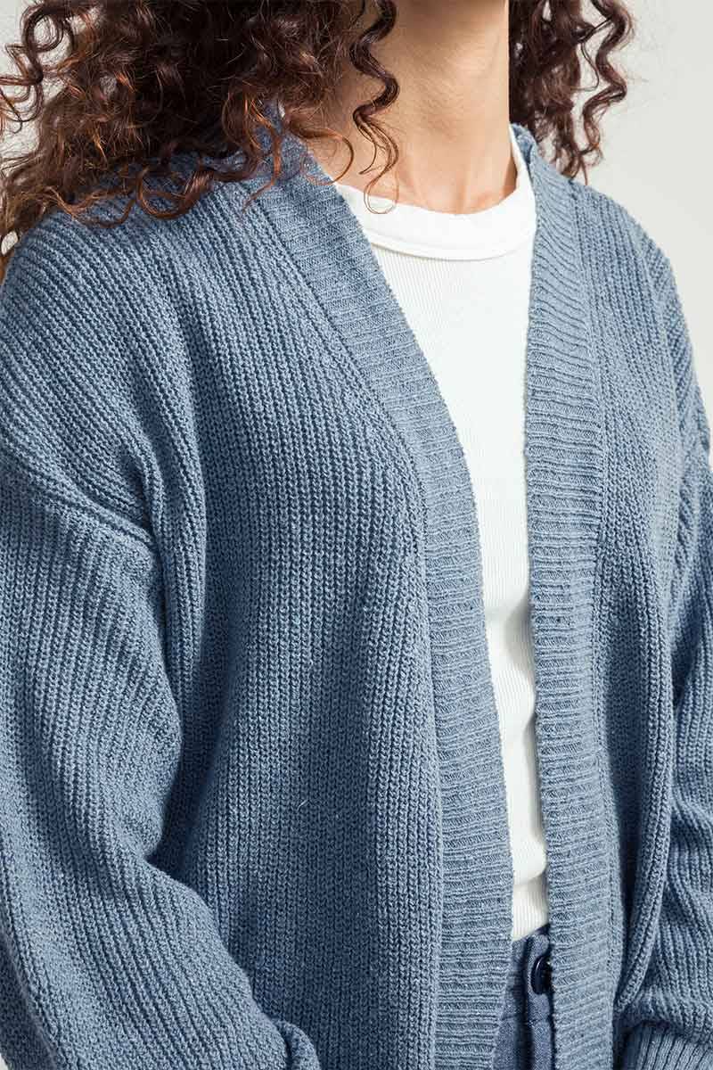 Rifò CARA Cardigan Donna Cotone Jeans Rigenerato Promozione Limitata