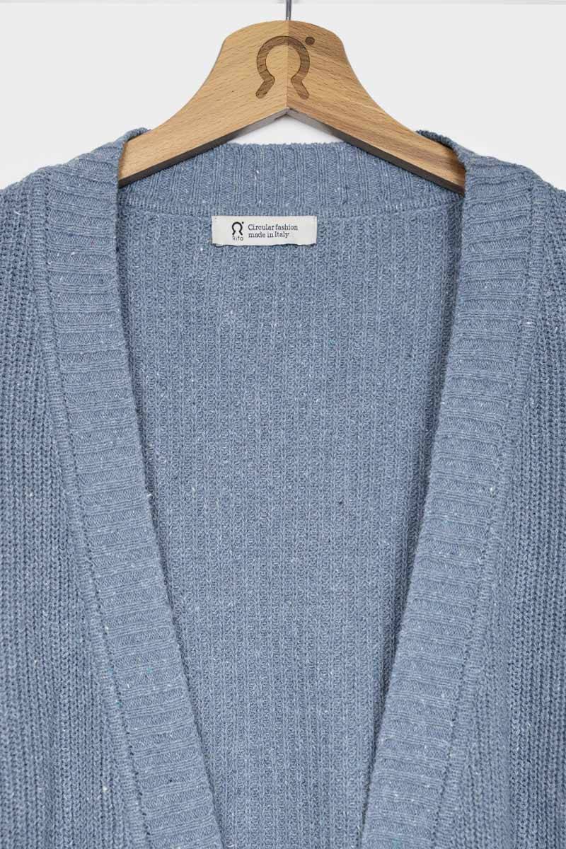 Rifò CARA Cardigan Donna Cotone Jeans Rigenerato Promozione Limitata