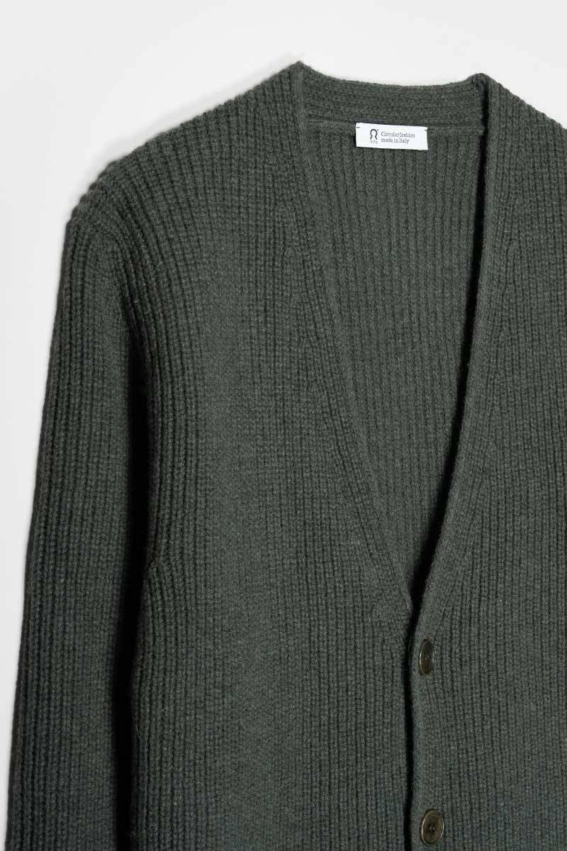 Rifò CLETO Cardigan Unisex Lana Rigenerata Sconto