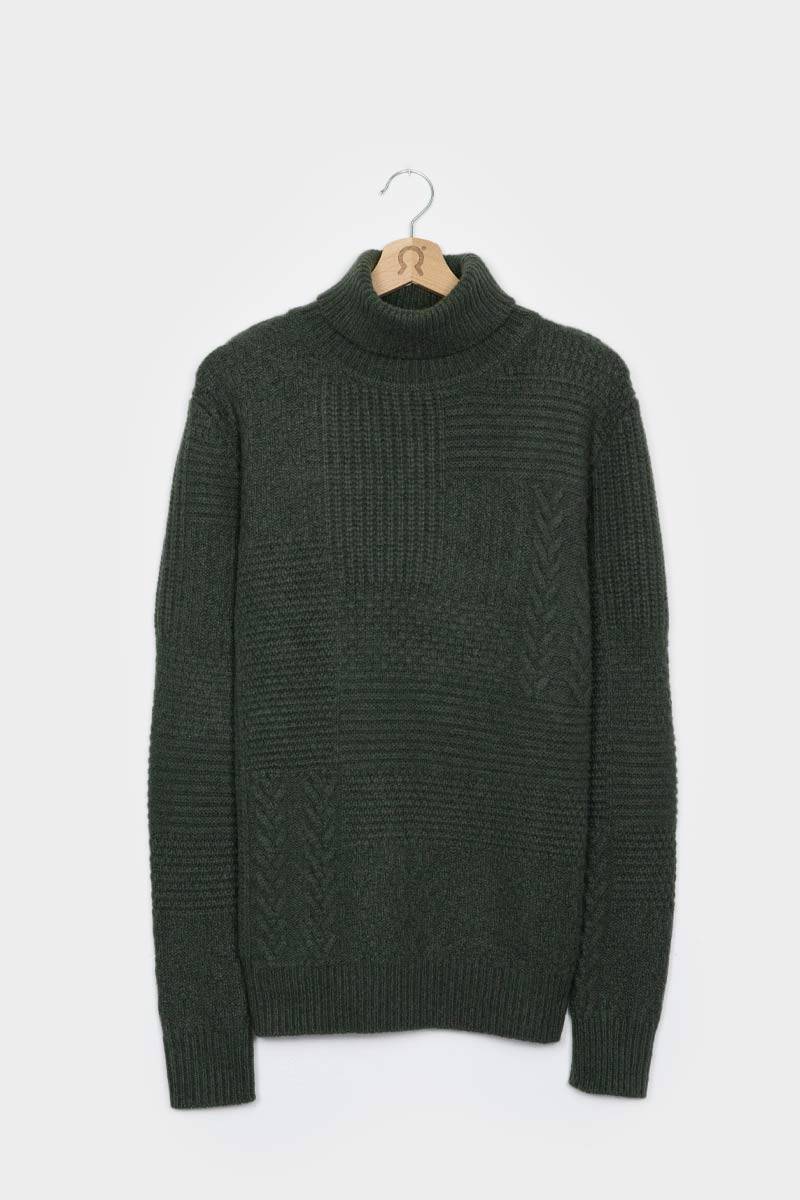 Rifò BARTOLOMEO Maglia Collo Alto Uomo Cashmere Rigenerato Negozio