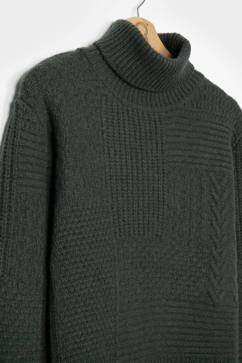 Rifò BARTOLOMEO Maglia Collo Alto Uomo Cashmere Rigenerato Negozio