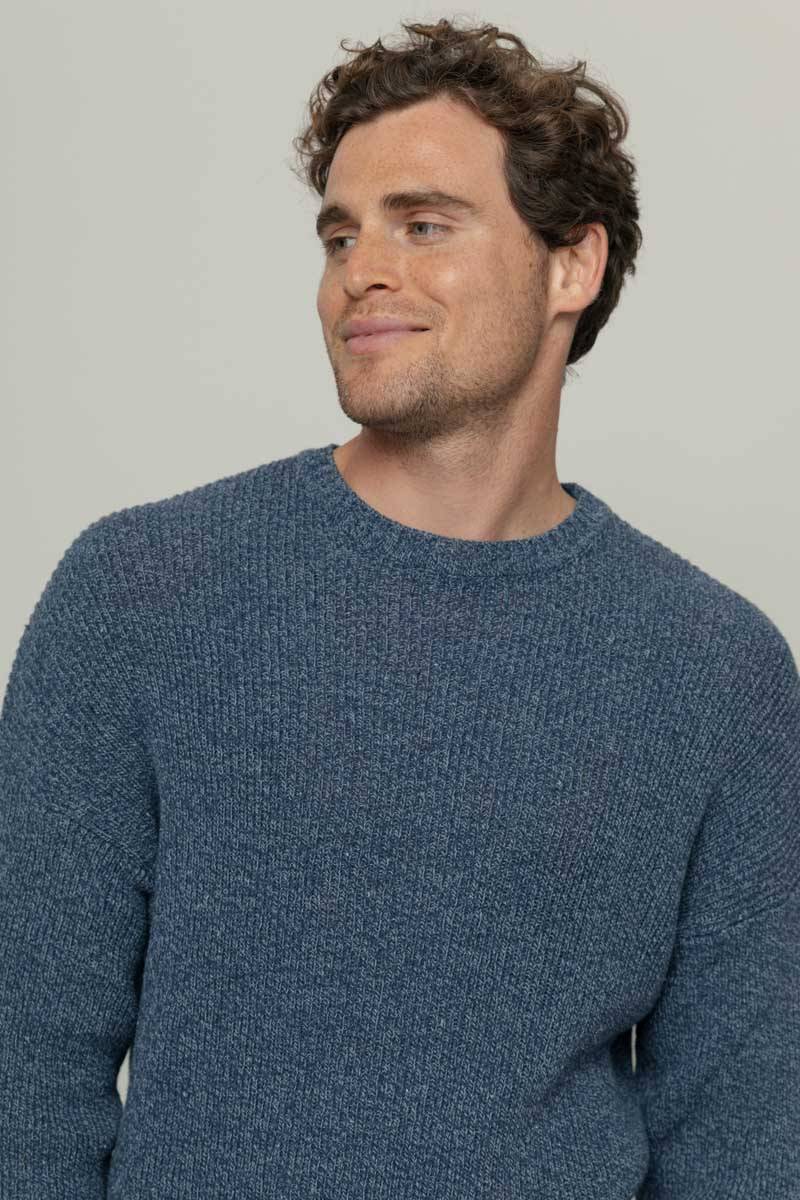 Rifò COSIMO Maglia Uomo Cotone Jeans Rigenerato Offerta speciale
