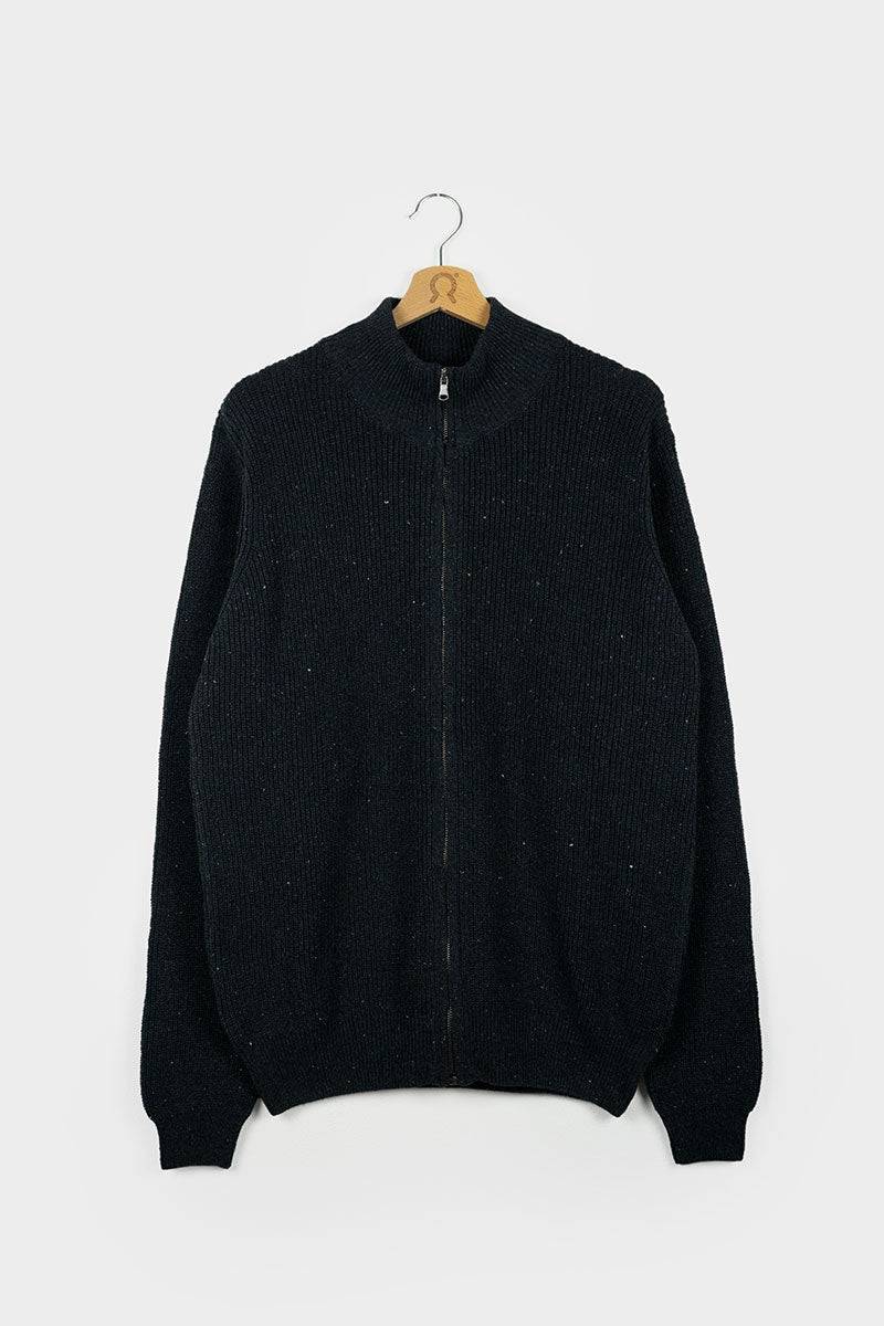Rifò DUCCIO Cardigan Uomo Cotone Jeans Rigenerato Comprare a buon mercato