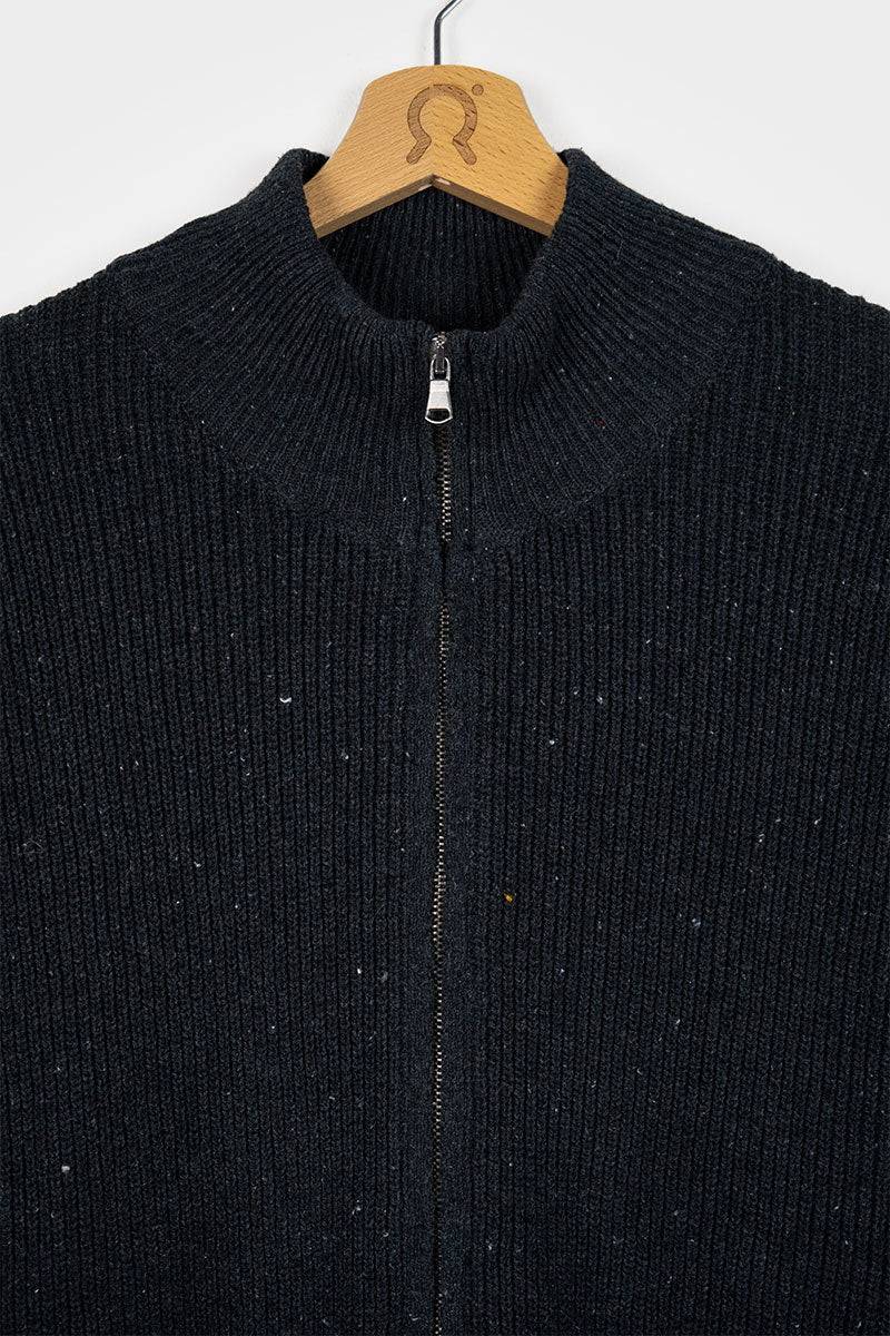 Rifò DUCCIO Cardigan Uomo Cotone Jeans Rigenerato Comprare a buon mercato