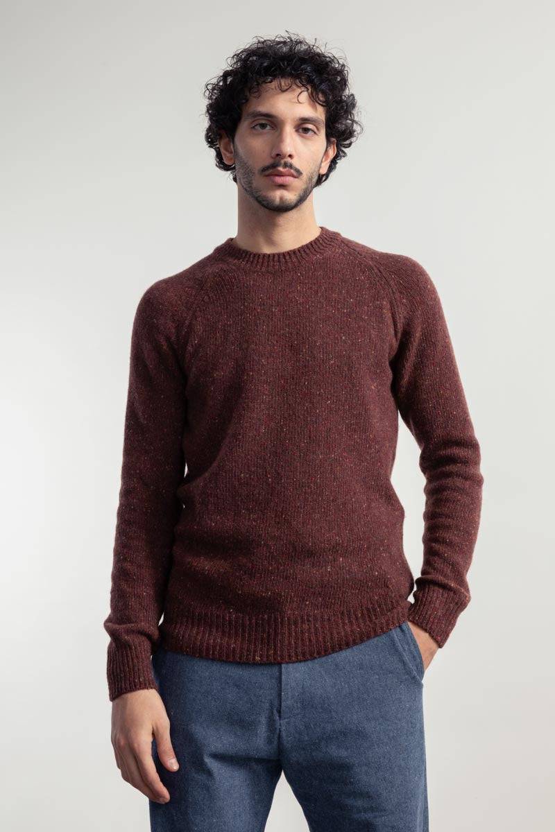 Rifò ALFREDO Maglia Girocollo Unisex Cashmere Rigenerato Grande vendita