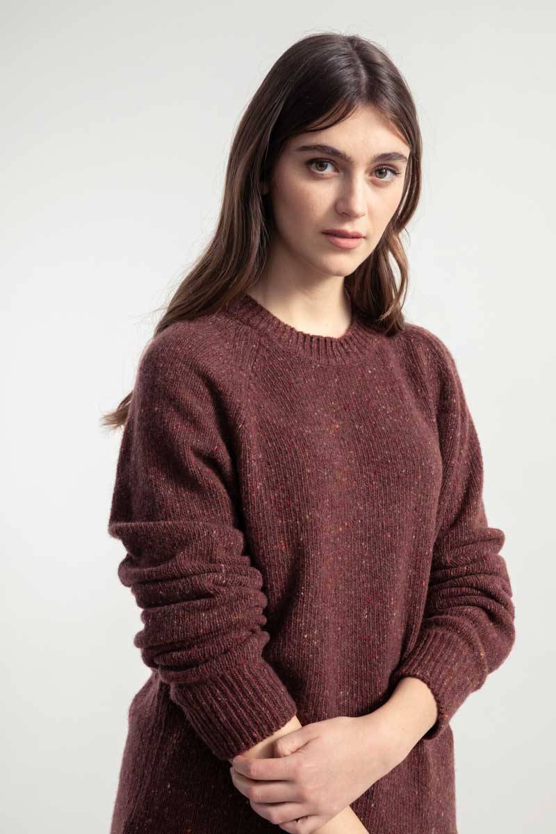 Rifò ALFREDO Maglia Girocollo Unisex Cashmere Rigenerato Grande vendita