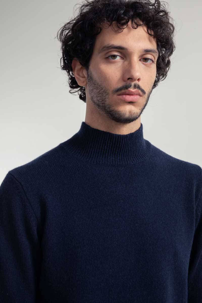 Rifò CLEMENTE Maglia Collo Alto Uomo Cashmere Rigenerato Flash Sale