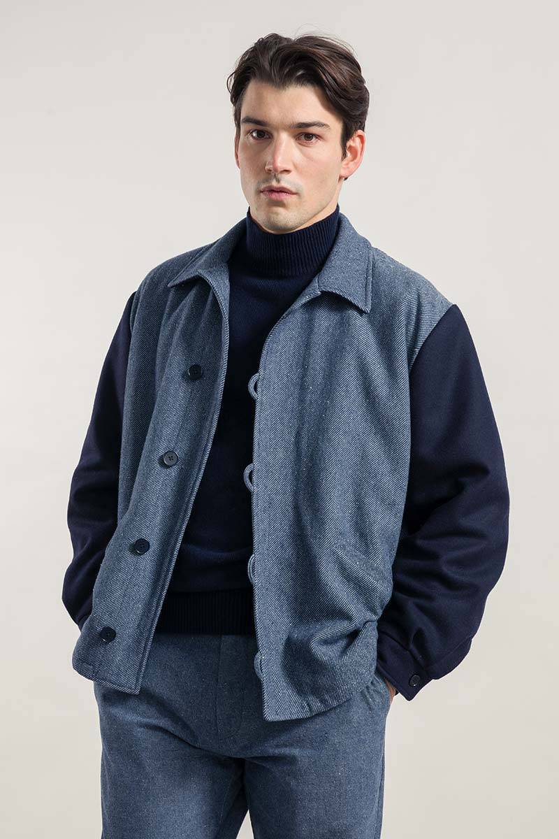 Rifò LEONE Giacca Bomber Unisex Lana Rigenerata Offerta Giorno del Papà