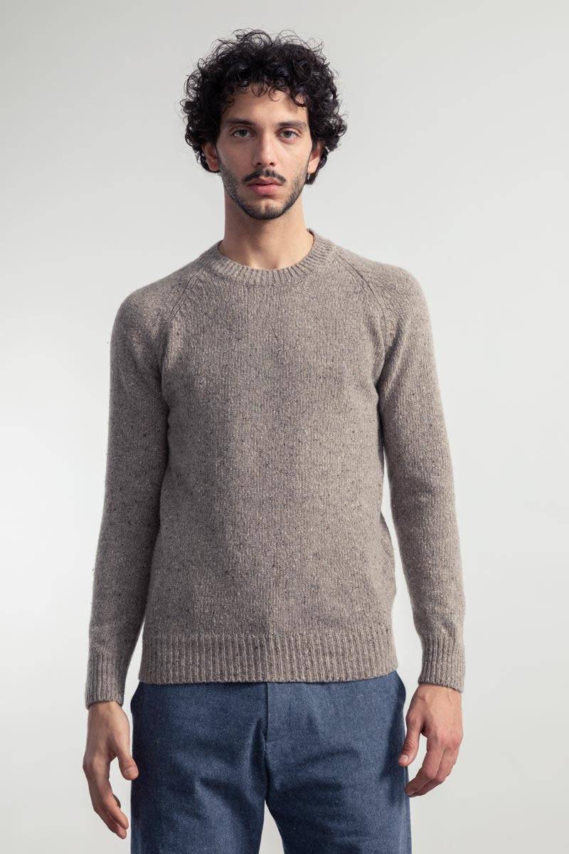 Rifò ALFREDO Maglia Girocollo Unisex Cashmere Rigenerato Offerta San Valentino