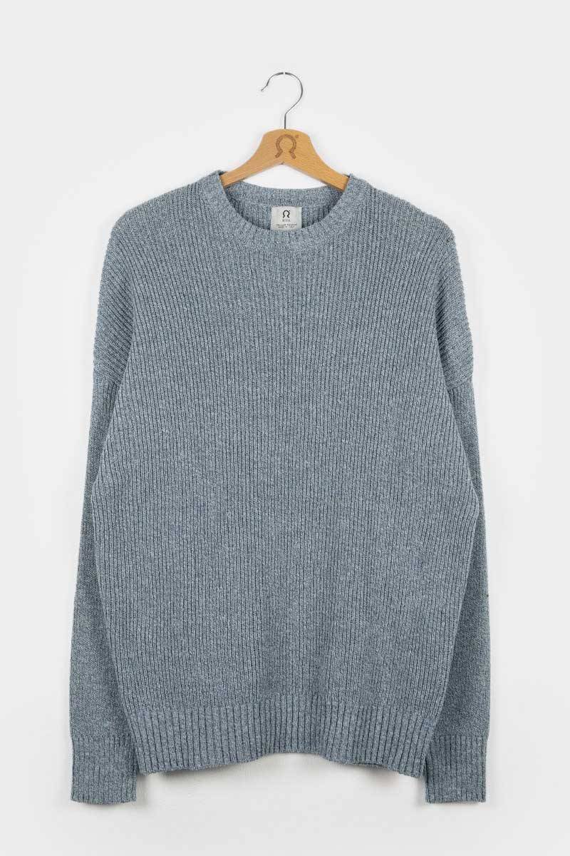 Rifò COSIMO Maglia Uomo Cotone Jeans Rigenerato Offerta settimanale