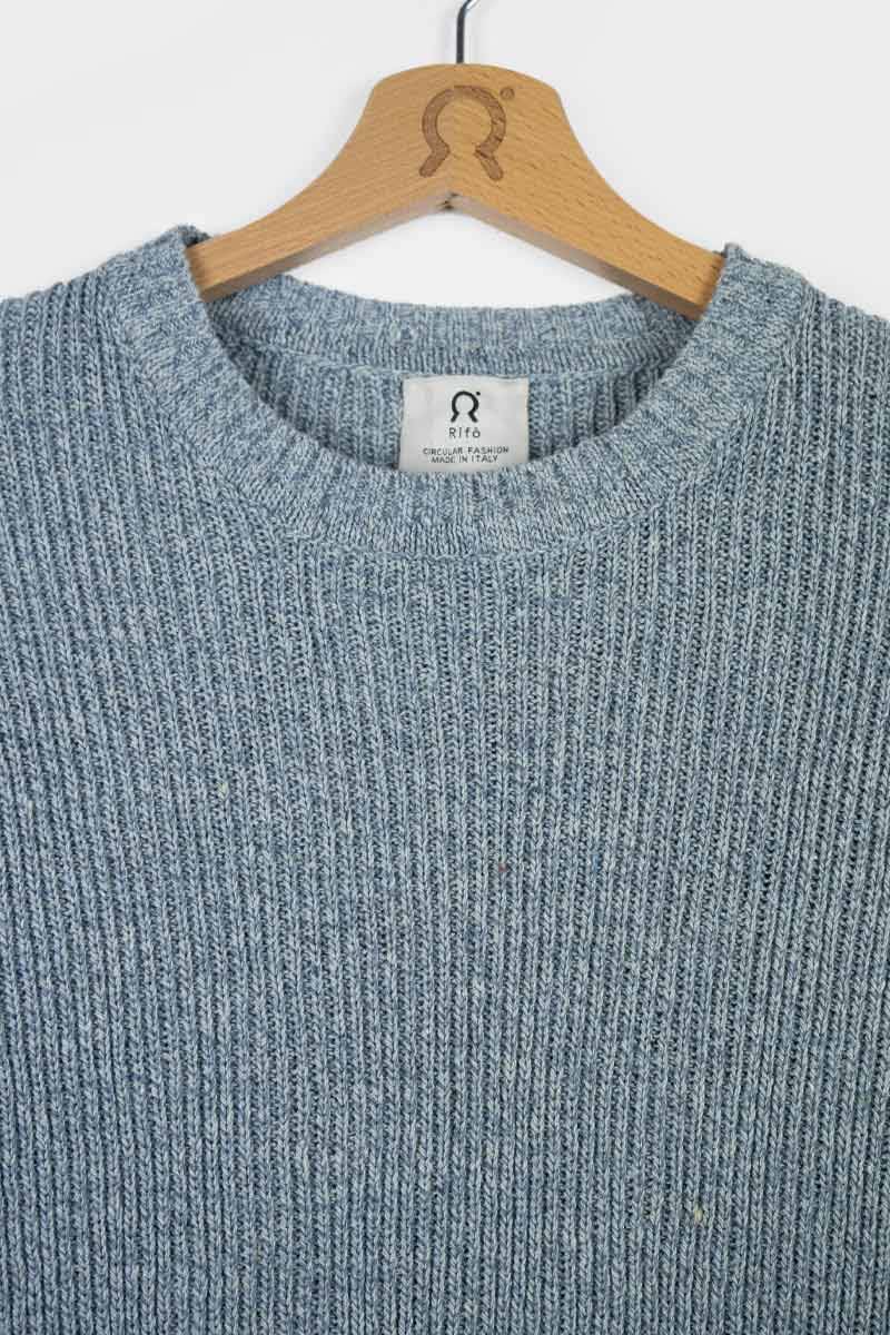 Rifò COSIMO Maglia Uomo Cotone Jeans Rigenerato Offerta settimanale