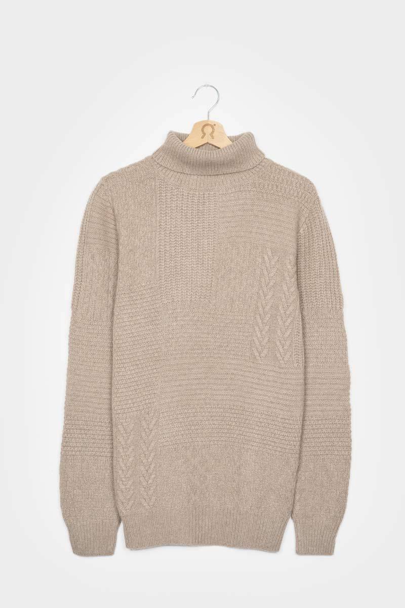 Rifò BARTOLOMEO Maglia Collo Alto Uomo Cashmere Rigenerato Ultimi tre giorni