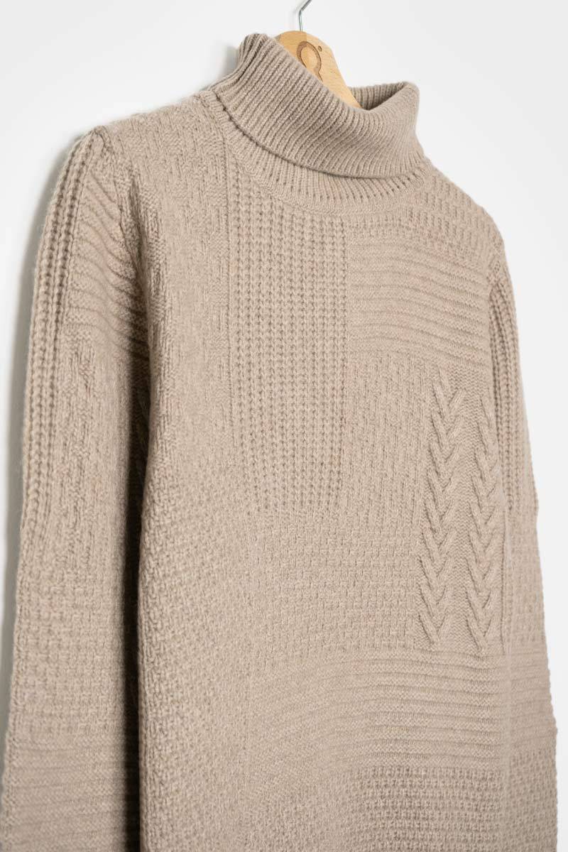Rifò BARTOLOMEO Maglia Collo Alto Uomo Cashmere Rigenerato Ultimi tre giorni