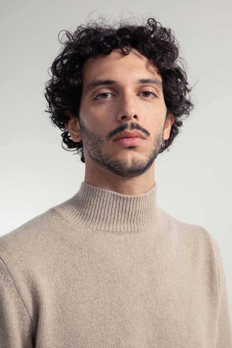 Rifò CLEMENTE Maglia Collo Alto Uomo Cashmere Rigenerato Only for today
