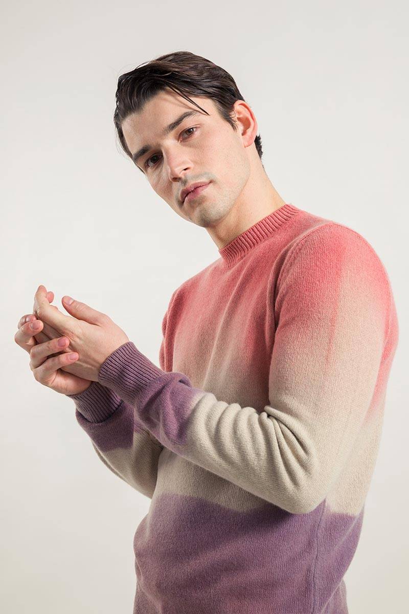 Rifò FOLCO Maglia Uomo Cashmere Rigenerato Offerta speciale della fabbrica