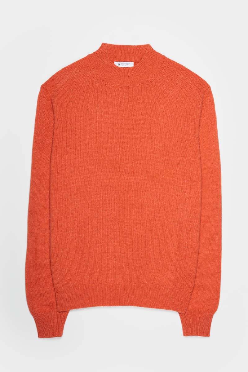 Rifò CLEMENTE Maglia Collo Alto Uomo Cashmere Rigenerato Sostegno trimestrale
