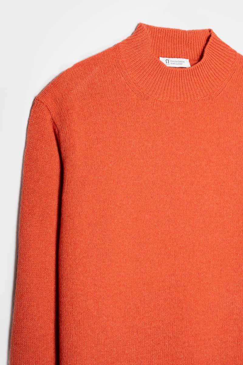 Rifò CLEMENTE Maglia Collo Alto Uomo Cashmere Rigenerato Sostegno trimestrale