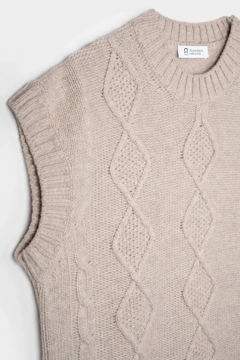 Rifò NORMA Gilet Donna Lana Rigenerata 50% di sconto con spedizione gratuita