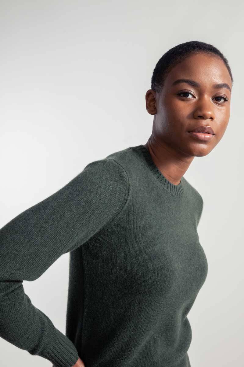 Rifò EDDA Maglia Donna Cashmere Rigenerato Trasporto libero internazionale
