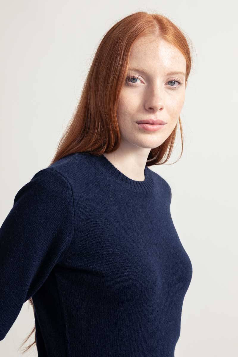 Rifò LAURA Maglia Girocollo Donna Lana Rigenerata Spedizione Gratuita