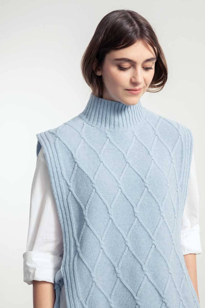 Rifò DELIA Gilet Collo Alto Lana Rigenerata Acquista Ora