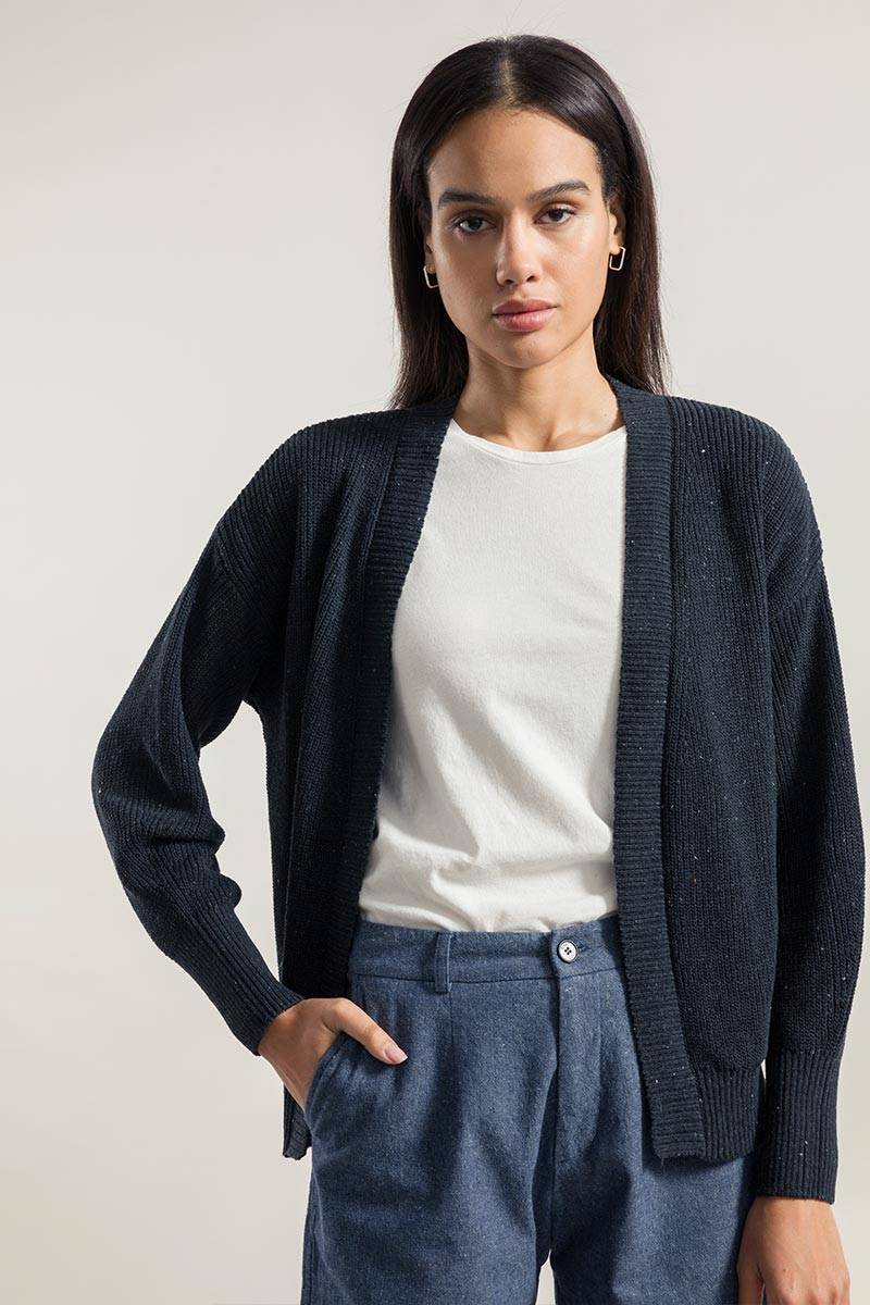Rifò CARA Cardigan Donna Cotone Jeans Rigenerato Prezzo Ridotto