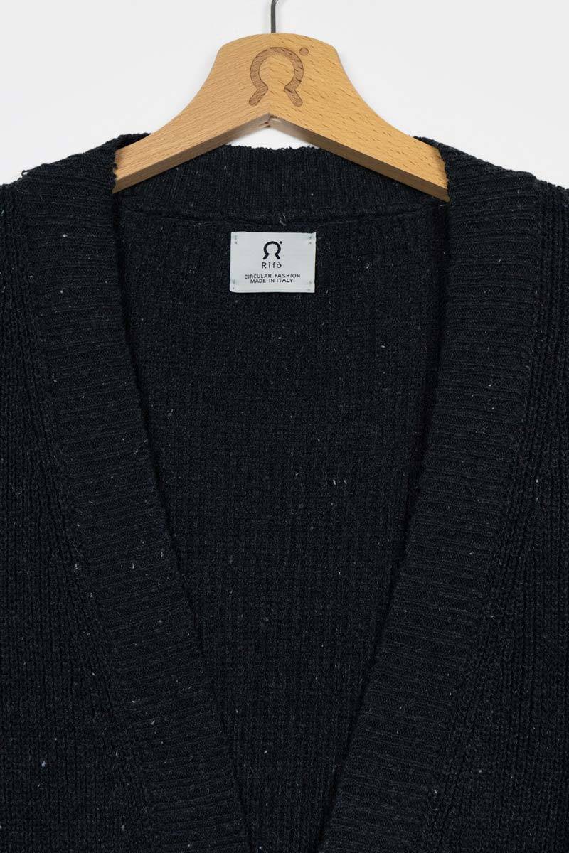 Rifò CARA Cardigan Donna Cotone Jeans Rigenerato Prezzo Ridotto