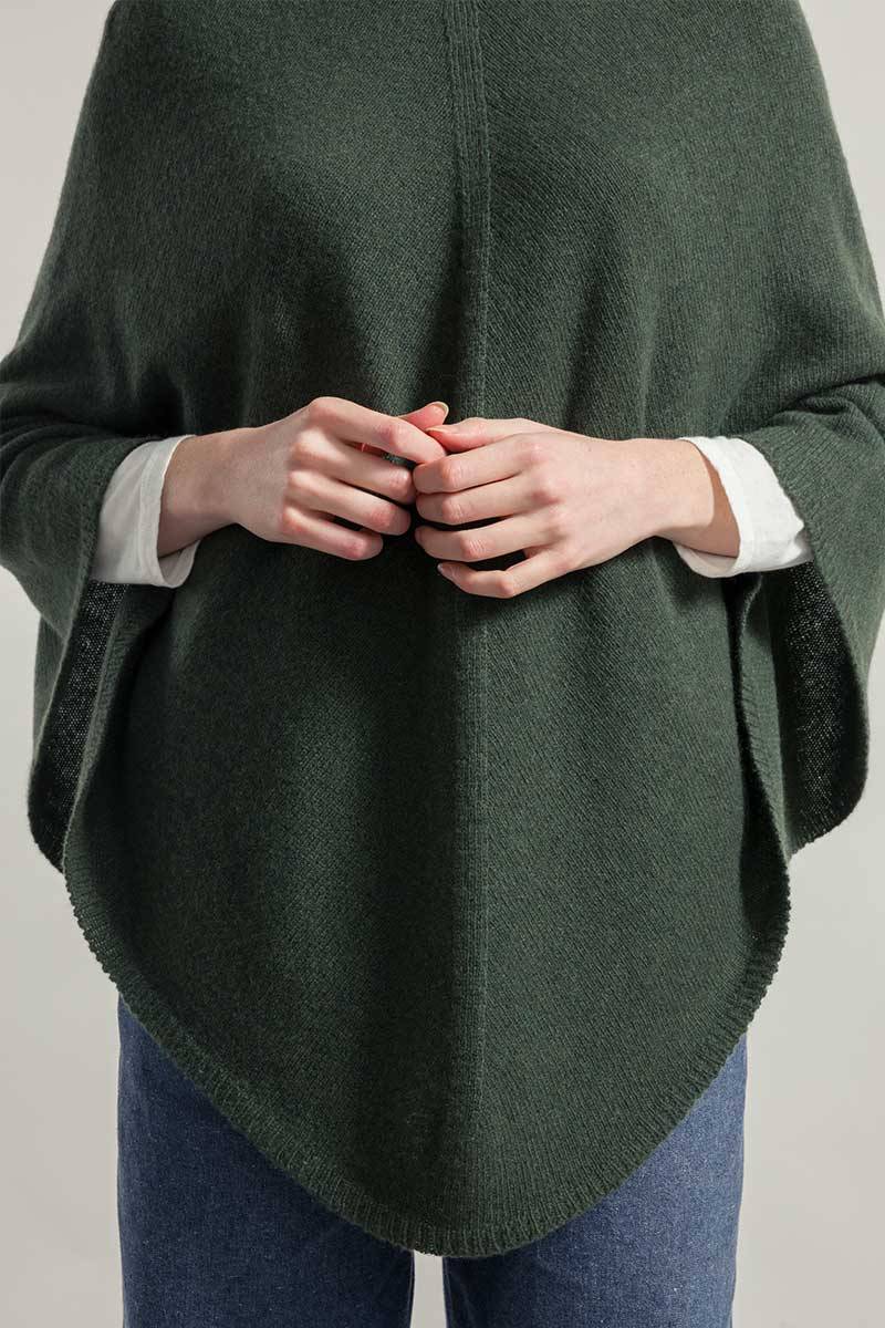 Rifò ELISABETTA Poncho Donna Cashmere Rigenerato Sconto