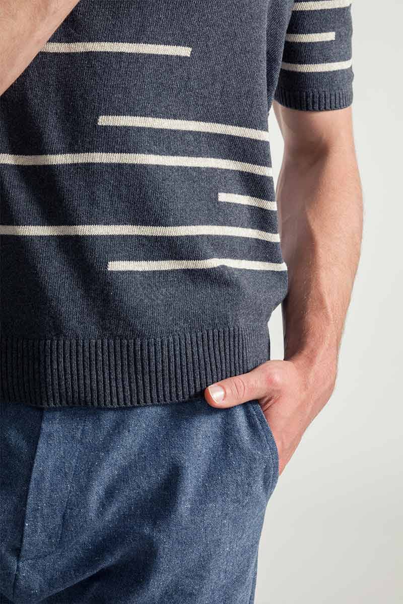 Rifò ADONE Maglia Righe Uomo Cotone Rigenerato In Vendita