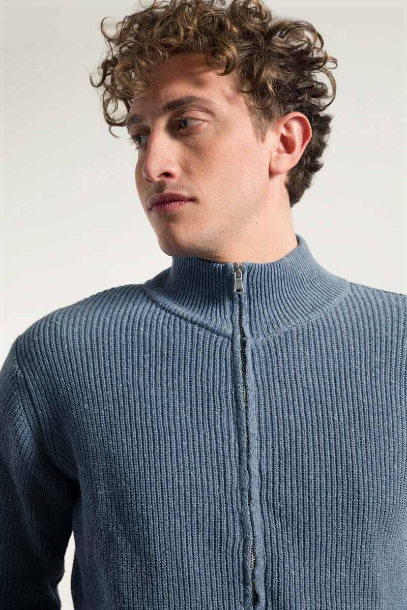 Rifò DUCCIO Cardigan Uomo Cotone Jeans Rigenerato Hotsell