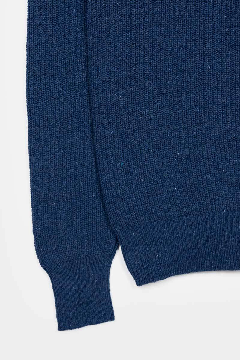 Rifò VITTORIO Maglia Girocollo Uomo Cotone Jeans Rigenerato Vendita Economica