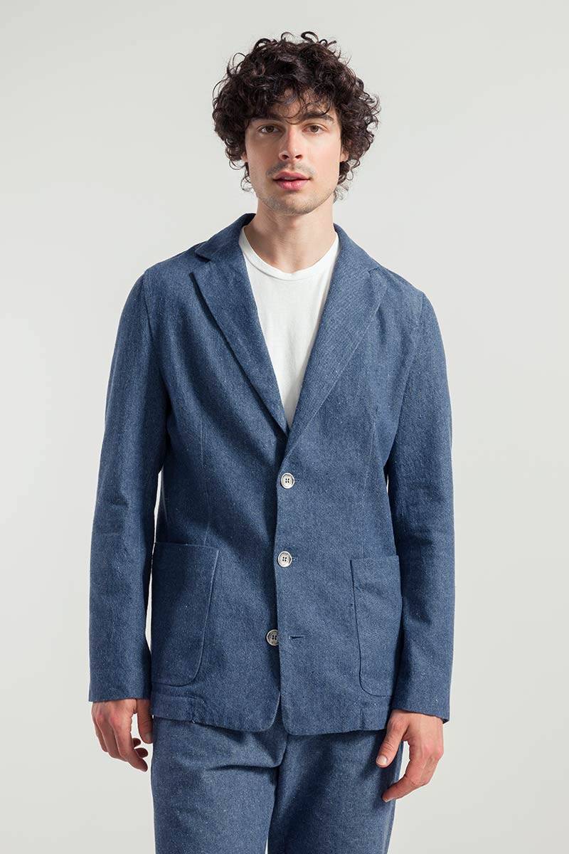Rifò CURZIO Blazer Uomo Jeans Rigenerato Negozio