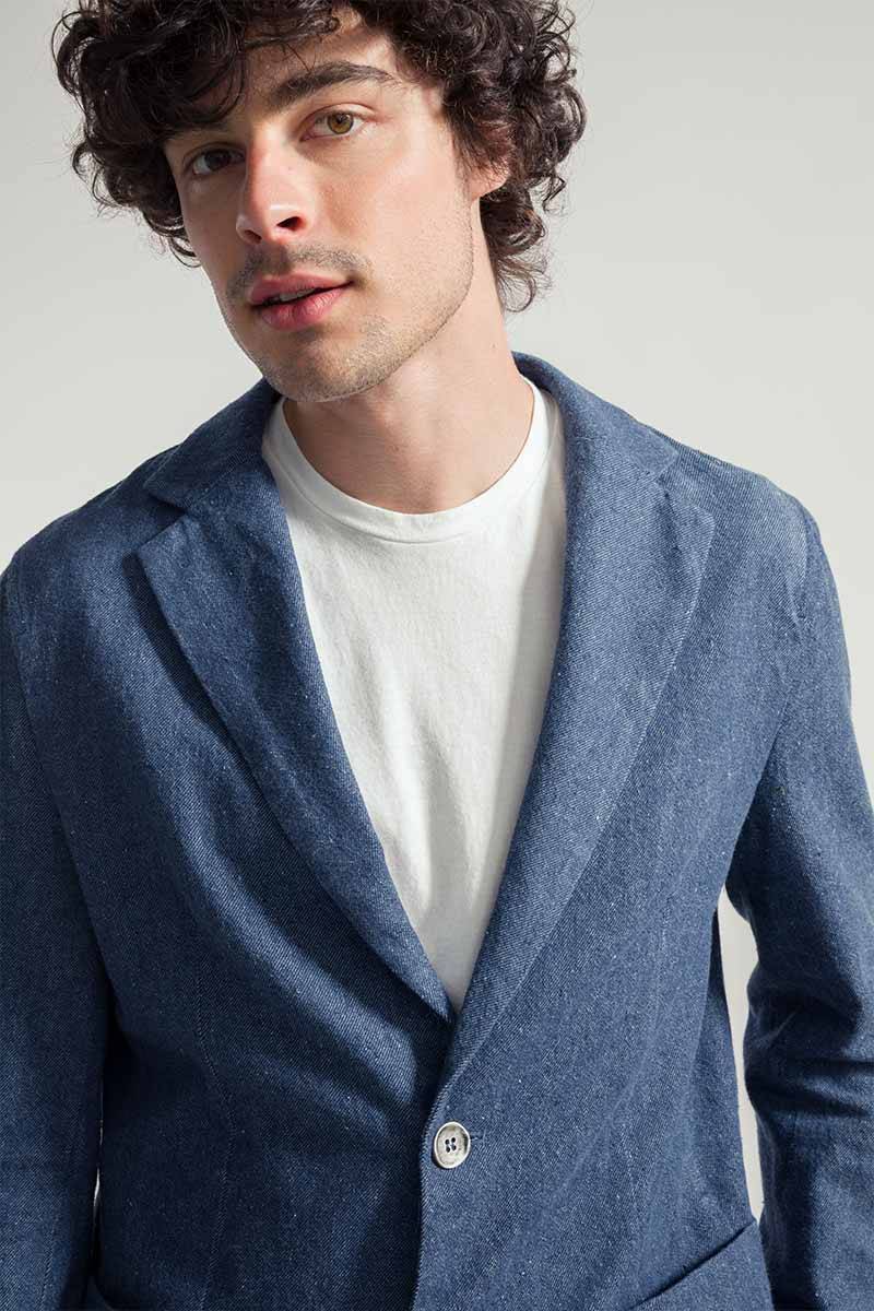 Rifò CURZIO Blazer Uomo Jeans Rigenerato Negozio