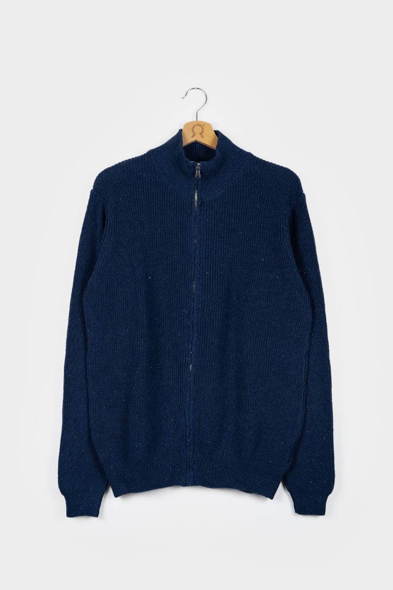 Rifò DUCCIO Cardigan Uomo Cotone Jeans Rigenerato In Saldo