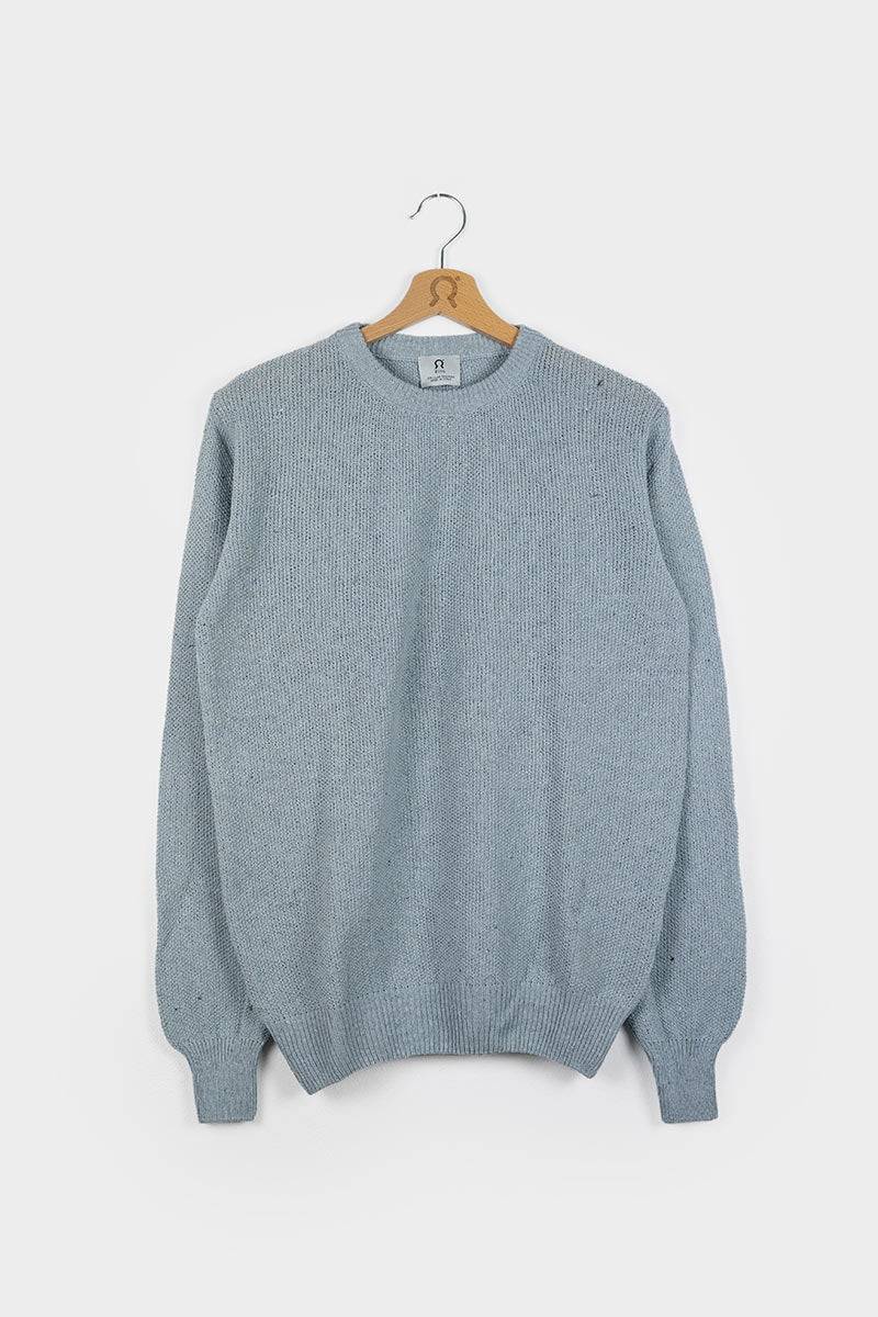Rifò GINO Maglia Uomo Cotone Jeans rigenerato Spedizione gratuita