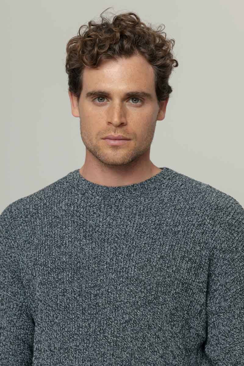 Rifò COSIMO Maglia Uomo Cotone Jeans Rigenerato Vendite stagionali