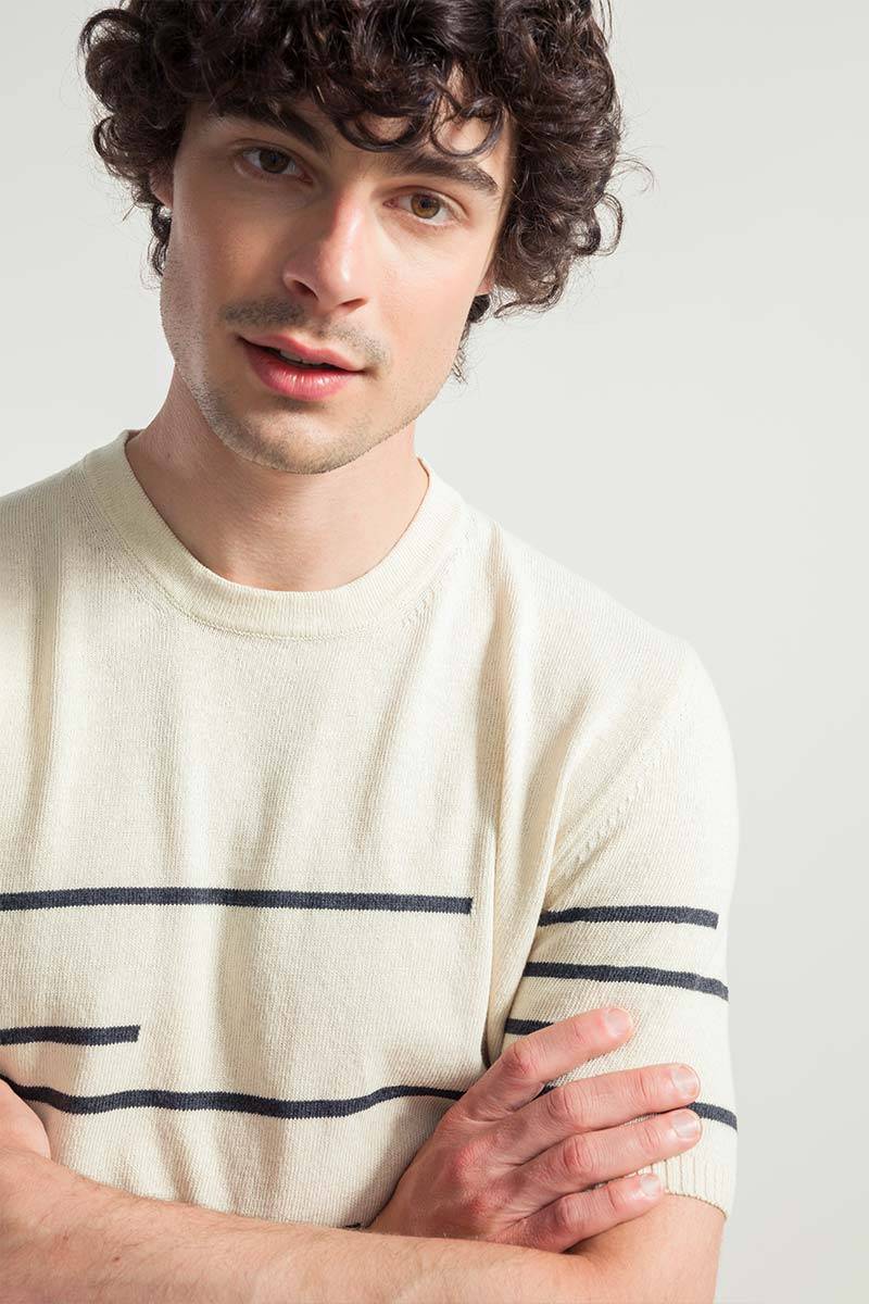 Rifò ADONE Maglia Righe Uomo Cotone Rigenerato Offerta Giorno del Papà